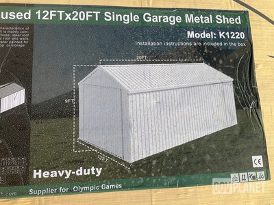 KJ K1220 Single Garage Metal Shed - Unused