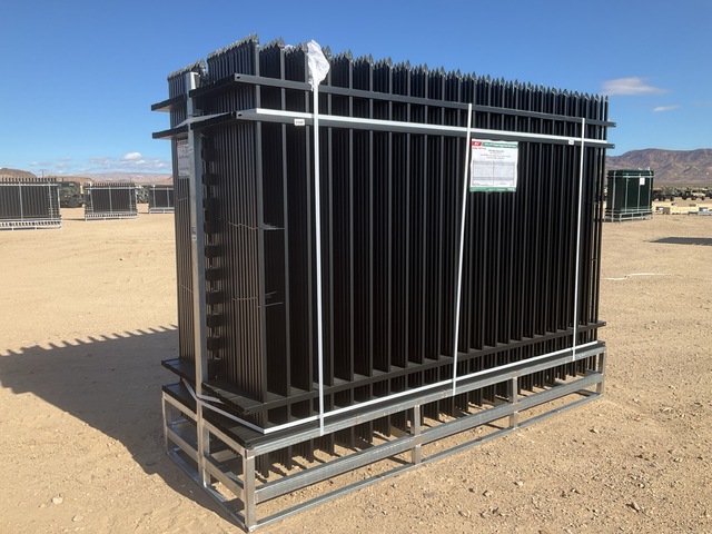 (30) Pieces of Galvanized Steel Garden/Public Space Fence w/(31) Post Connectors