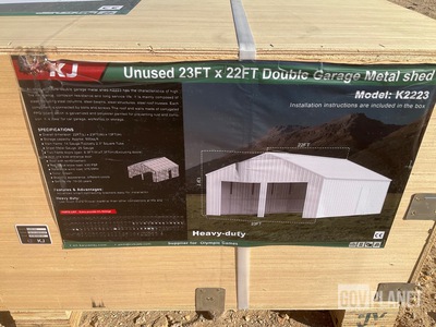 KJ K2223 Double Garage Metal Shed - Unused