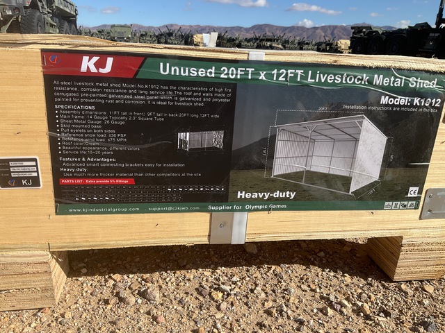 KJ K1912 Livestock Metal Shed - Unused KJ K1912 Livestock Metal Shed - Unused