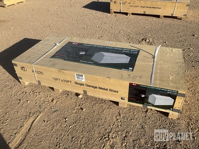 KJ K1220 Single Garage Metal Shed - Unused