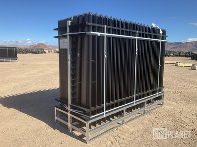 (30) Pieces of Galvanized Steel Garden/Public Space Fence w/(31) Post Connectors