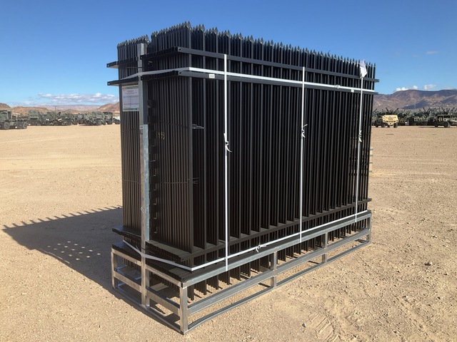 (30) Pieces of Galvanized Steel Garden/Public Space Fence w/(31) Post Connectors