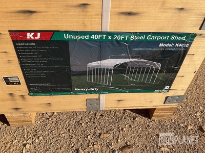 KJ K4020 Steel Carport Shed - Unused