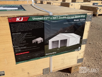 KJ K2223 Double Garage Metal Shed - Unused