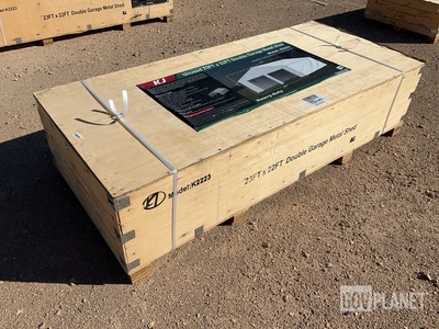 KJ K2223 Double Garage Metal Shed - Unused