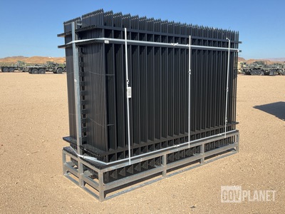 (30) Pieces of Galvanized Steel Garden/Public Space Fence w/(31) Post Connectors