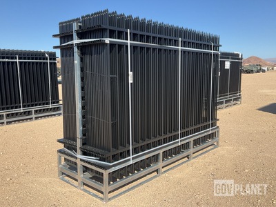 (30) Pieces of Galvanized Steel Garden/Public Space Fence w/(31) Post Connectors