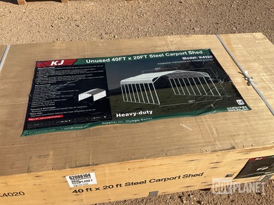 KJ K4020 Steel Carport Shed - Unused