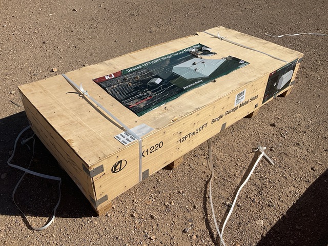 KJ K1220 Single Garage Metal Shed - Unused