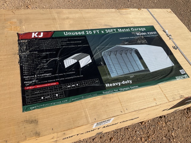 KJ K2030 Metal Garage - Unused KJ K2030 Metal Garage - Unused