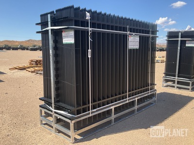 (30) Pieces of Galvanized Steel Garden/Public Space Fence w/(31) Post Connectors