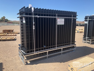 (30) Pieces of Galvanized Steel Garden/Public Space Fence w/(31) Post Connectors