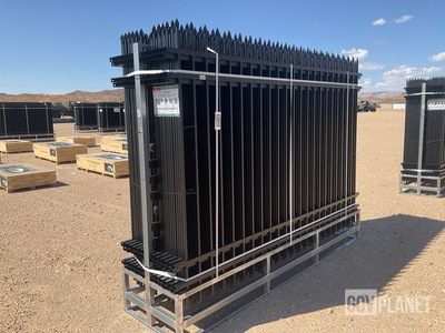 (24) Pieces of KJ Powder Coated Steel Fence w/(25) Post Connectors - Unused