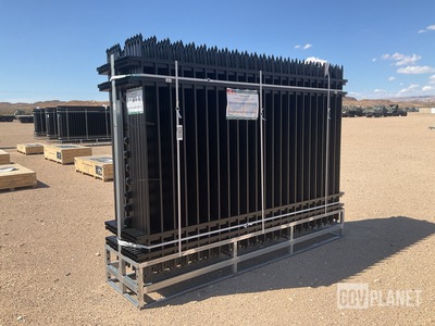 (24) Pieces of KJ Powder Coated Steel Fence w/(25) Post Connectors - Unused