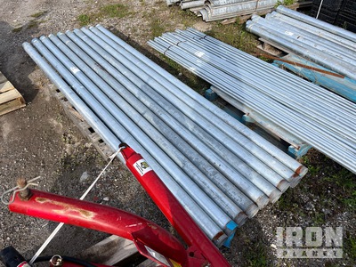 Quantity of (10) 10 ft 3 in Galvanized Steel Tuyau