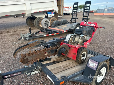 Barreto 912 Walk Behind Zanjadora w/ Barreto E4X6TBT Trailer