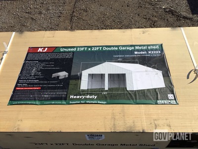KJ K2223 Double Garage Metal Shed - Unused