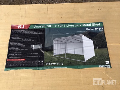 KJ K1912 Livestock Metal Shed - Unused