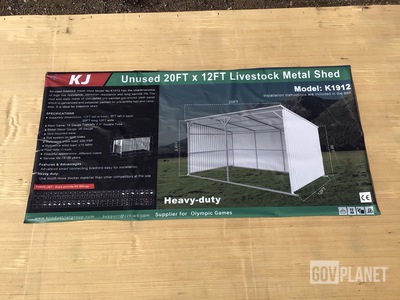 KJ K1912 Livestock Metal Shed - Unused