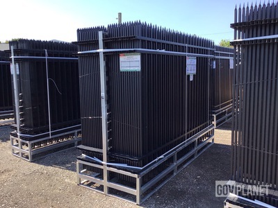 (30) Pieces of Galvanized Steel Garden/Public Space Fence w/(31) Post Connectors