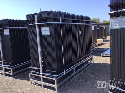 (30) Pieces of Galvanized Steel Garden/Public Space Fence w/(31) Post Connectors