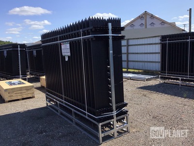 (24) Pieces of KJ Powder Coated Steel Fence w/(25) Post Connectors - Unused