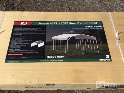 KJ K4020 Steel Carport Shed - Unused