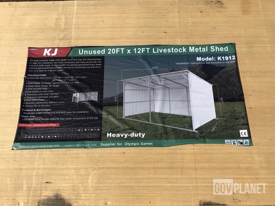 KJ K1912 Livestock Metal Shed - Unused
