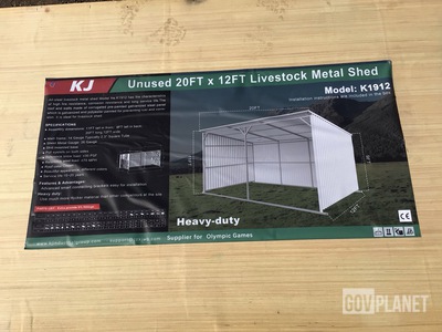 KJ K1912 Livestock Metal Shed - Unused