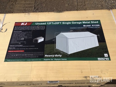 KJ K1220 Single Garage Metal Shed - Unused