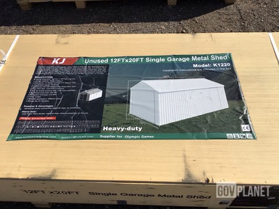 KJ K1220 Single Garage Metal Shed - Unused