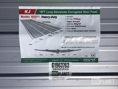 (100) Piece Lot of 10' Long Corrugated Steel Panels