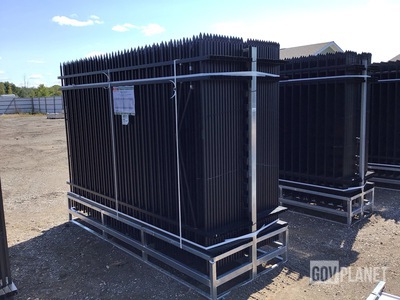 (30) Pieces of Galvanized Steel Garden/Public Space Fence w/(31) Post Connectors