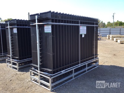 (30) Pieces of Galvanized Steel Garden/Public Space Fence w/(31) Post Connectors