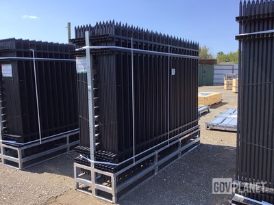 (24) Pieces of KJ Powder Coated Steel Fence w/(25) Post Connectors - Unused