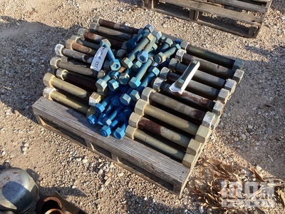 Quantity of (1) Pallets of Assortment Of Studs W/ Nuts 1 7/8" X 14" , 1 1/4" X 13 1/2" & 1" X 8 1/2" Coated