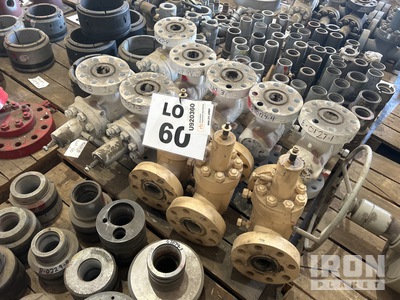 Quantity of (10) Gate Valves Oilfield Machine Shop Equipment