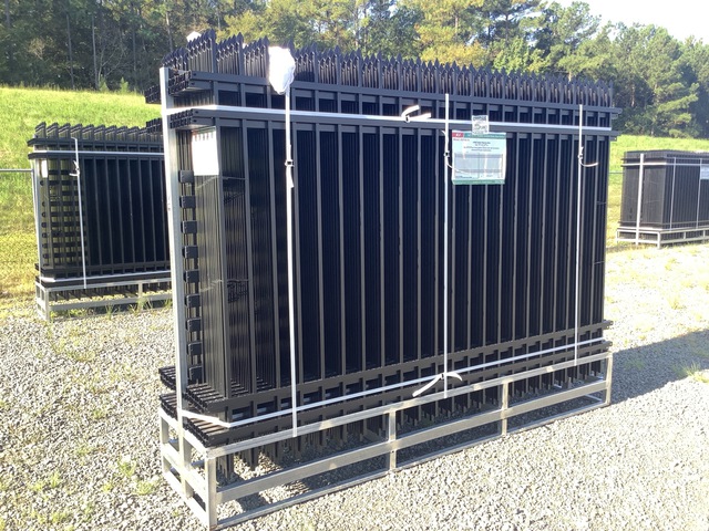 (24) Pieces of KJ Powder Coated Steel Fence w/(25) Post Connectors - Unused