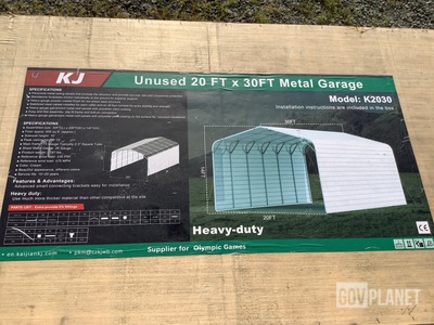 KJ K2030 Metal Garage - Unused