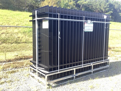 (30) Pieces of Galvanized Steel Garden/Public Space Fence w/(31) Post Connectors