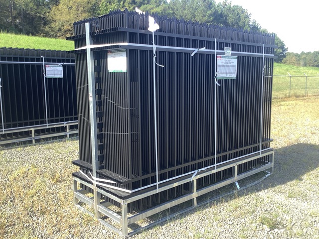 (30) Pieces of Galvanized Steel Garden/Public Space Fence w/(31) Post Connectors