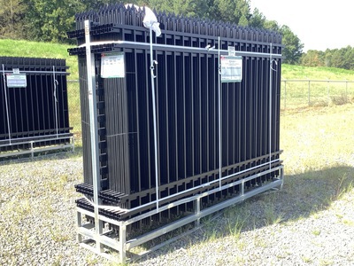 (24) Pieces of KJ Powder Coated Steel Fence w/(25) Post Connectors - Unused