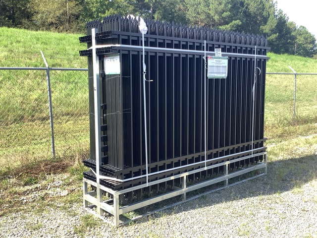 (24) Pieces of KJ Powder Coated Steel Fence w/(25) Post Connectors - Unused