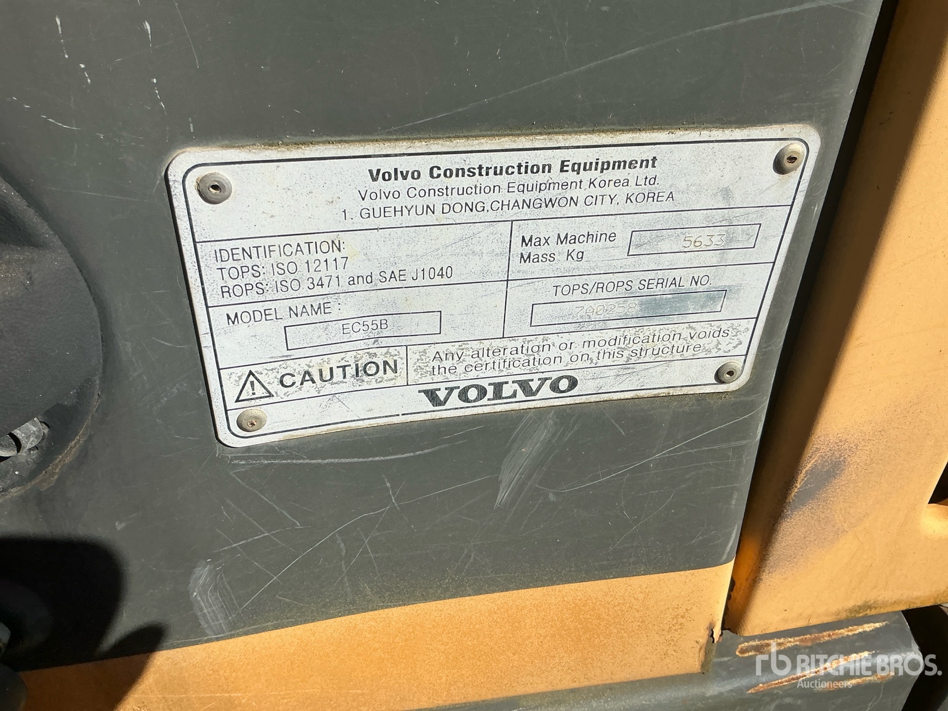 2007 Volvo EC55B Mini Excavator