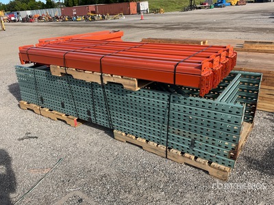 (7) 36" X10' T uprights (22) 8' beams Pallet Racking