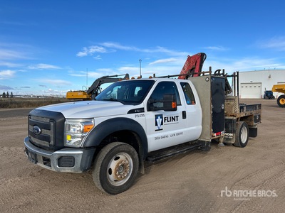 Fassi F65A.0.24 2072 lb Knuckle Boom on 2015 Ford F-550 XL 4x4 Extended Cab Boom Truck