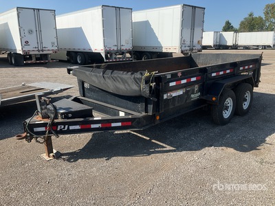 2020 PJ 14 ft T/A Dump Utility Trailer