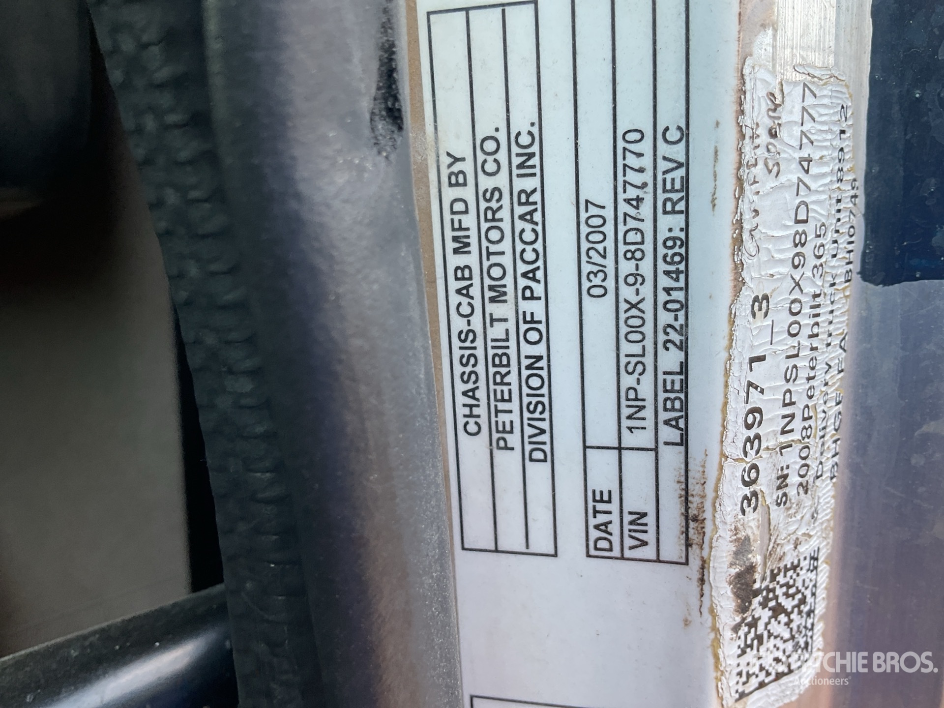 2008 Peterbilt 365 Vacuum Excavator Truck (Inoperable)