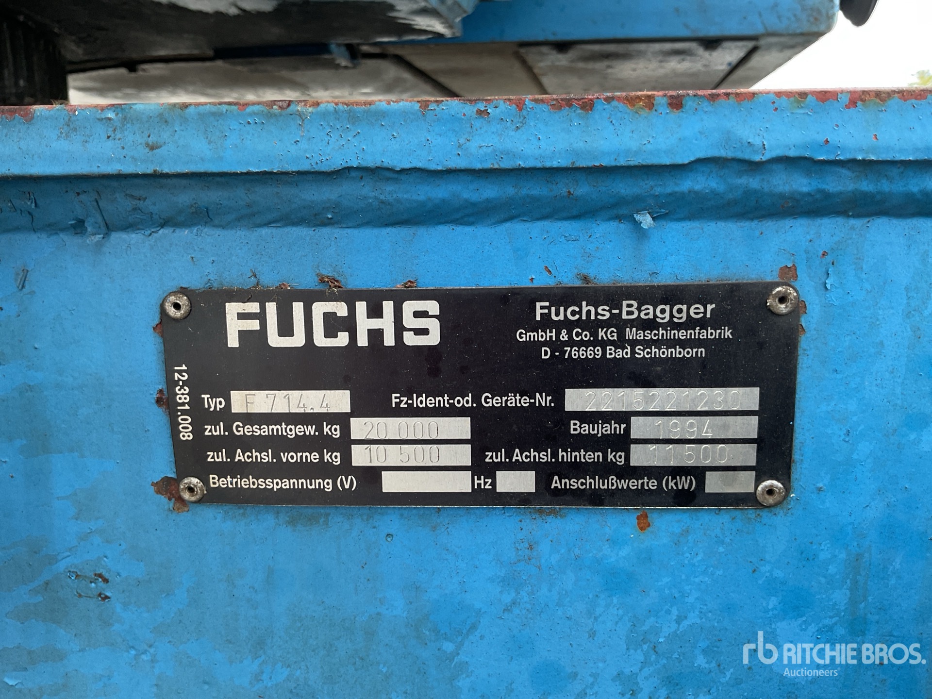 1994 Fuchs F714 マテリアルハンドラー